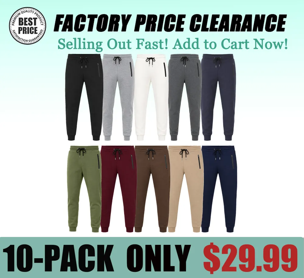 Men's Pure Cotton Casual Athletic Joggers