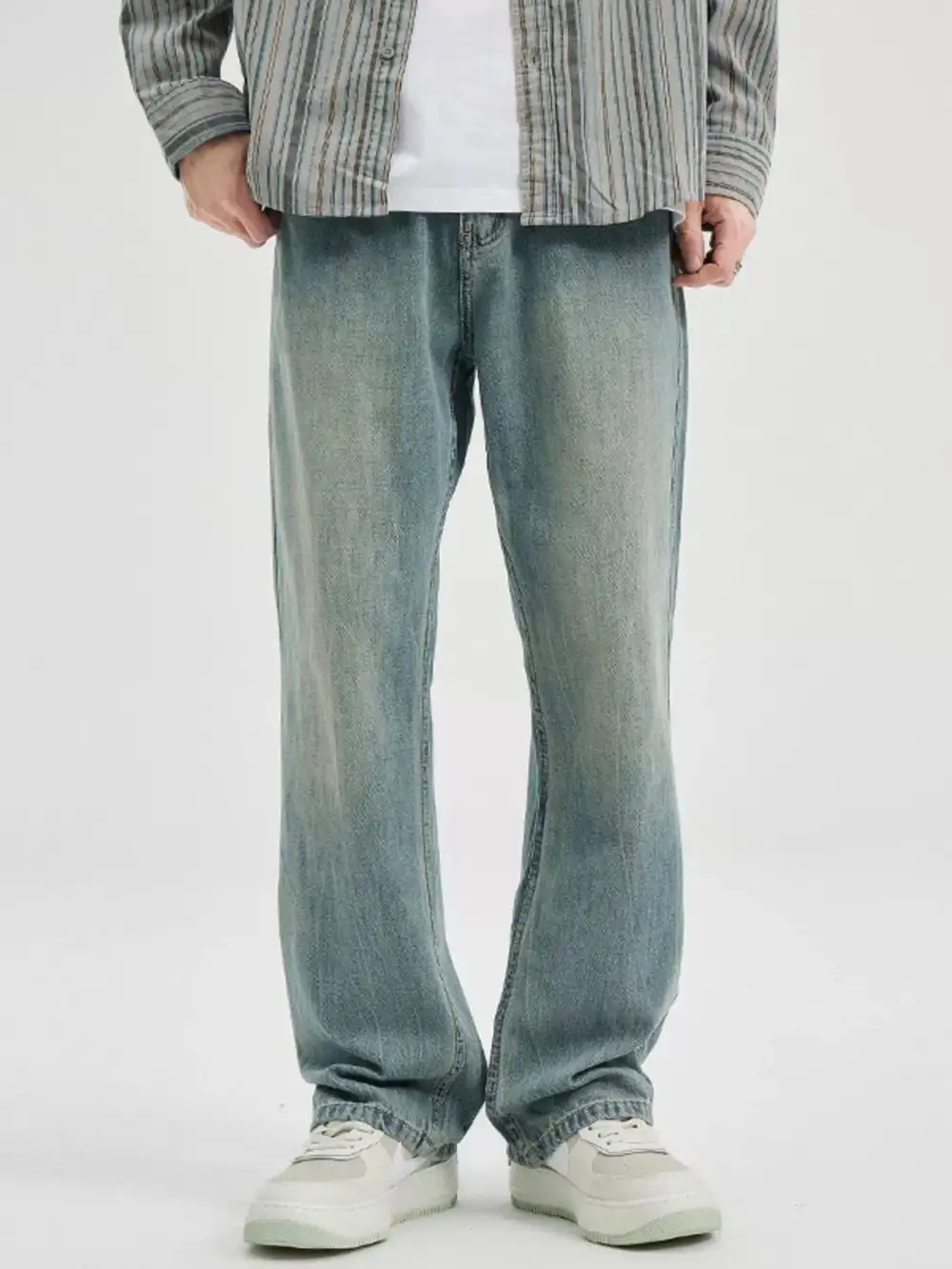 Easywear Washed Wide Leg Jeans