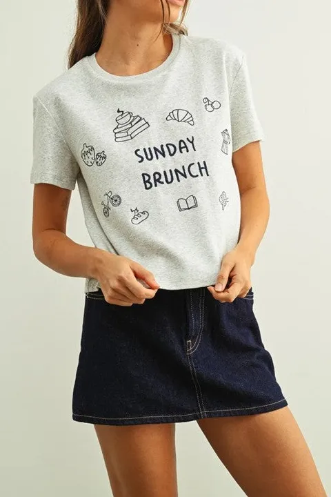 Sunday Brunch Graphic Print Tee