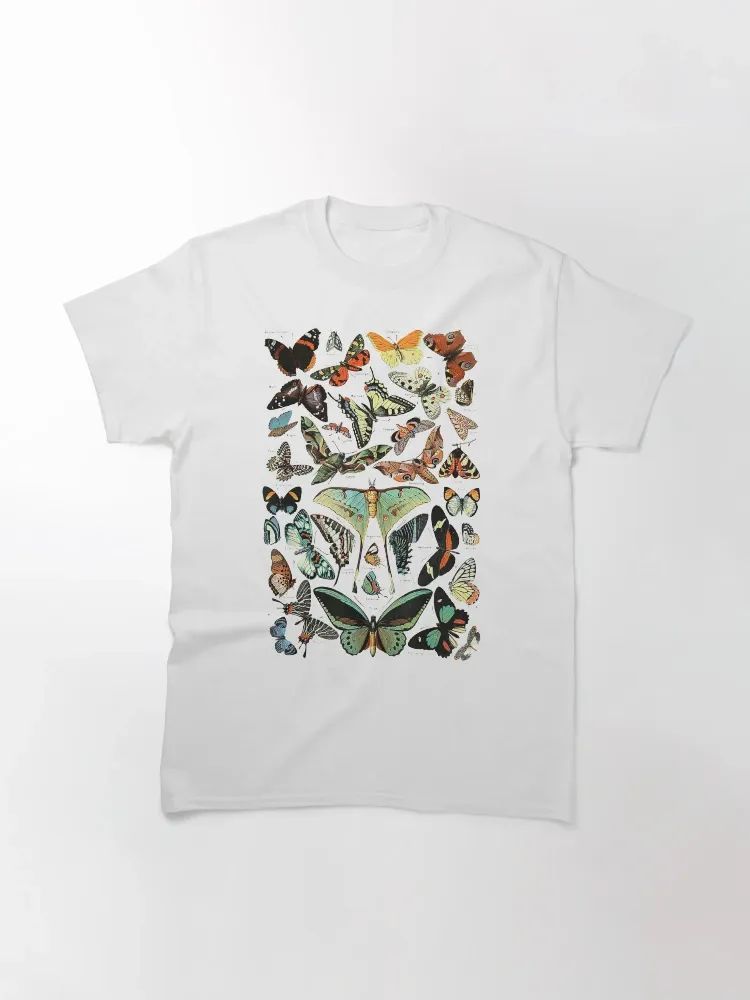 Women's Stylish Butterfly Collection Print Crew Neck Short-Sleeve T-Shirt