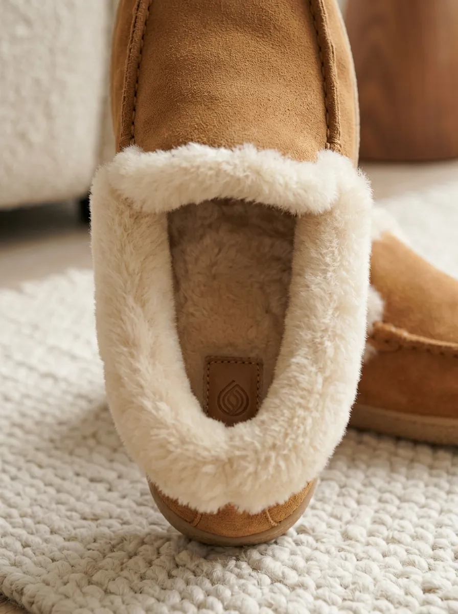 Everyday Suede Look Faux Fur Lined Outdoor Look Unisex Warm Wool Shoes