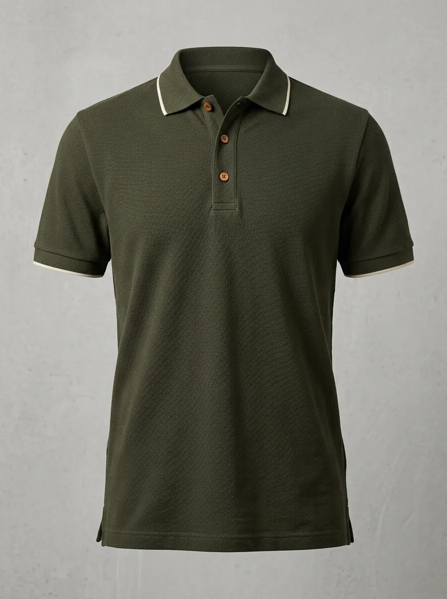 Modern Contrast-Trim Men's Polo Shirt