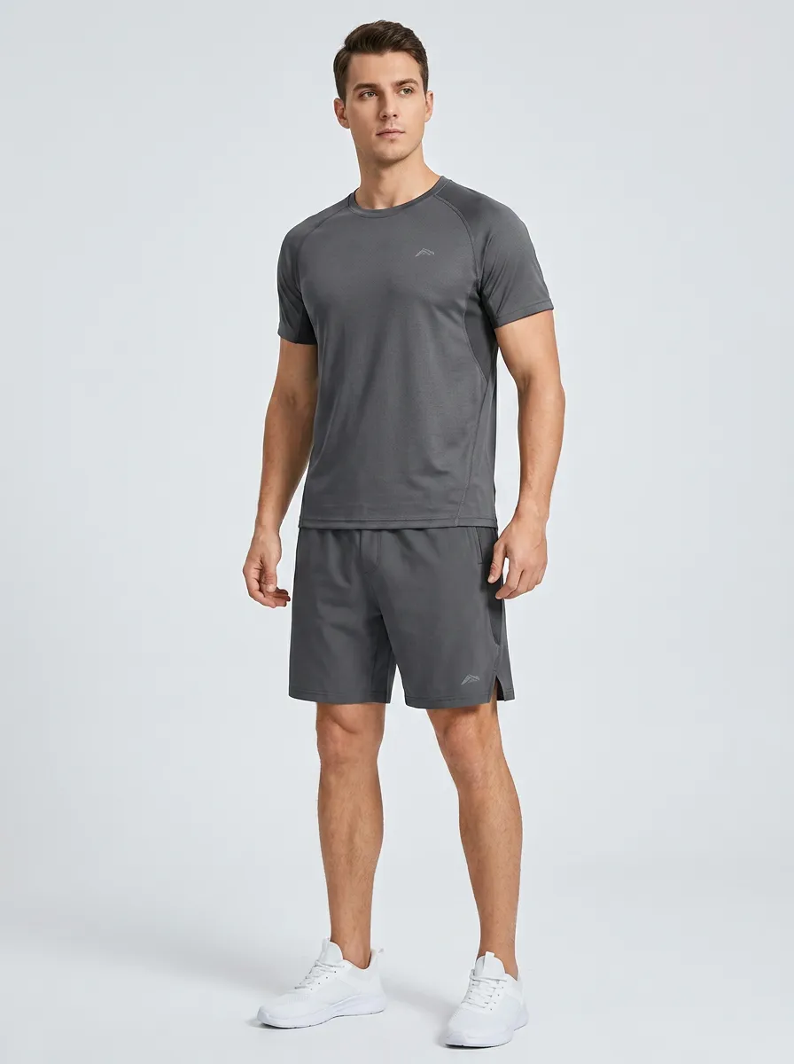 Men's Active Printed Training Fitness Set