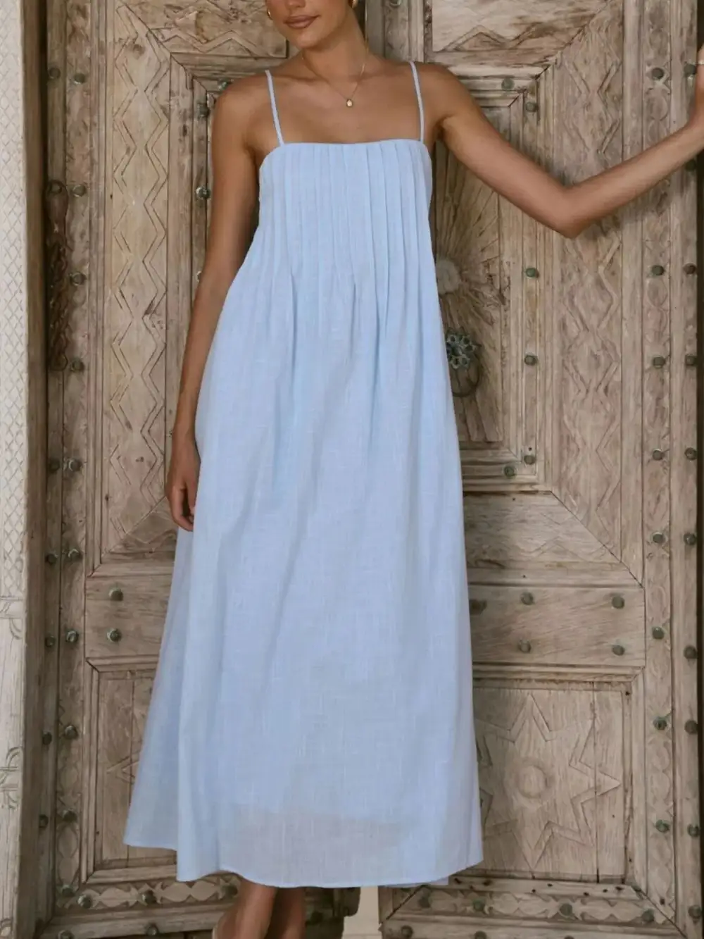 Elegant Pleated Casual Dress