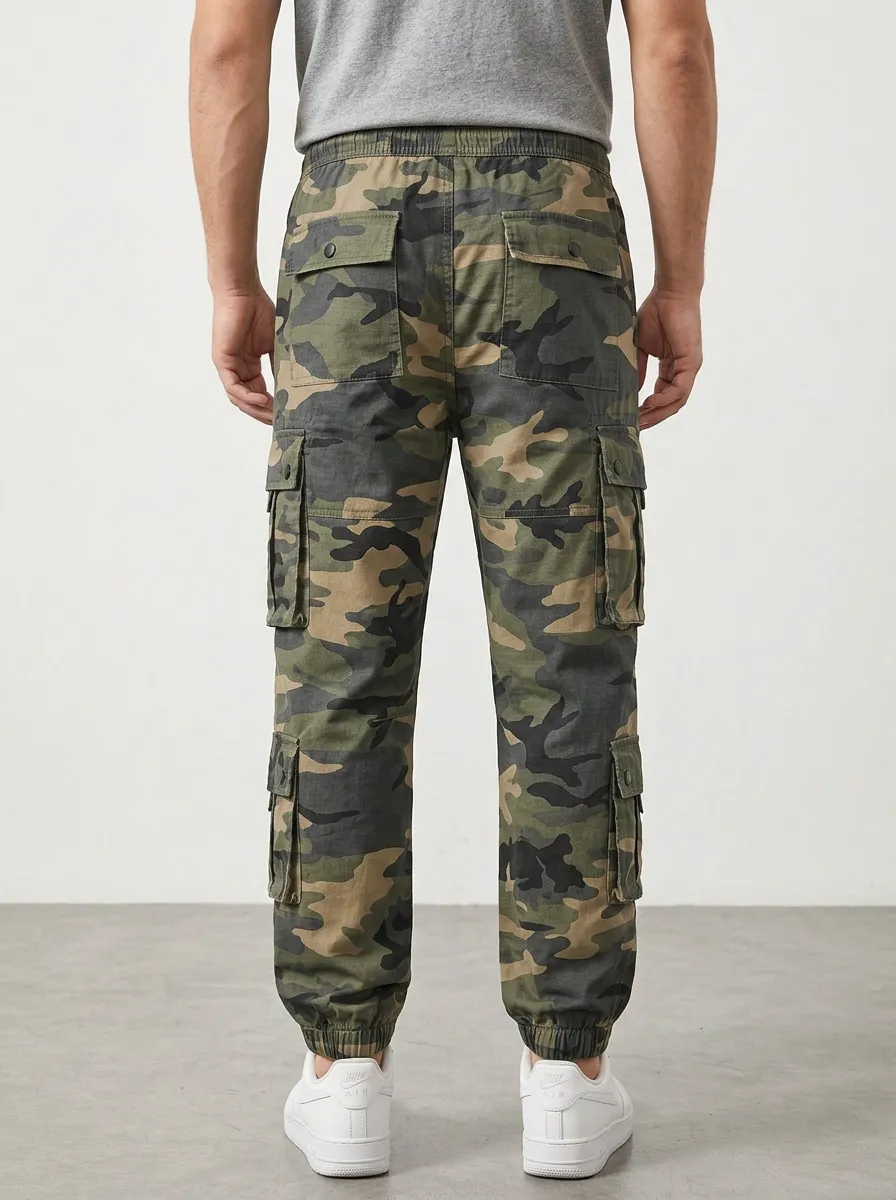 Men's Utility Multi-Pocket Camouflage Cargo Pants