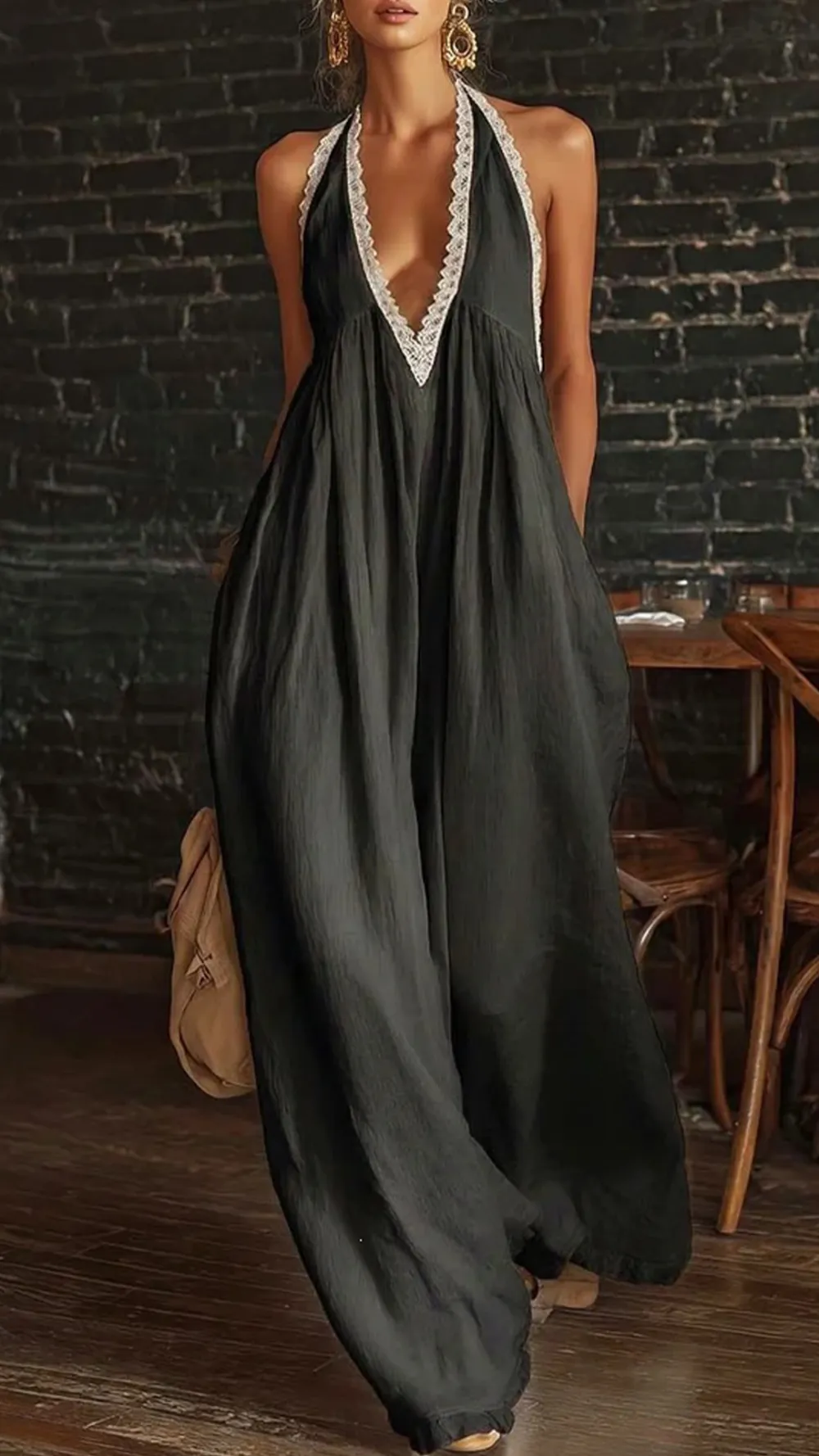 Textured Fabric Jumpsuit