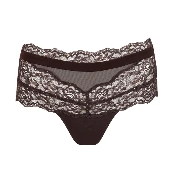 Women's Full Coverage Elastic Waistband Cotton Gusset Floral Lace Cotton Satin Soft Fabric Stretch Fit Boxer Panty