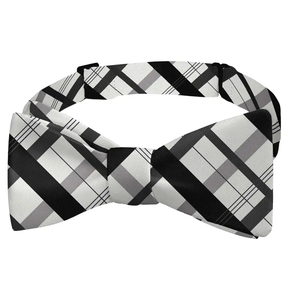 Downing Plaid Motif Bow Tie
