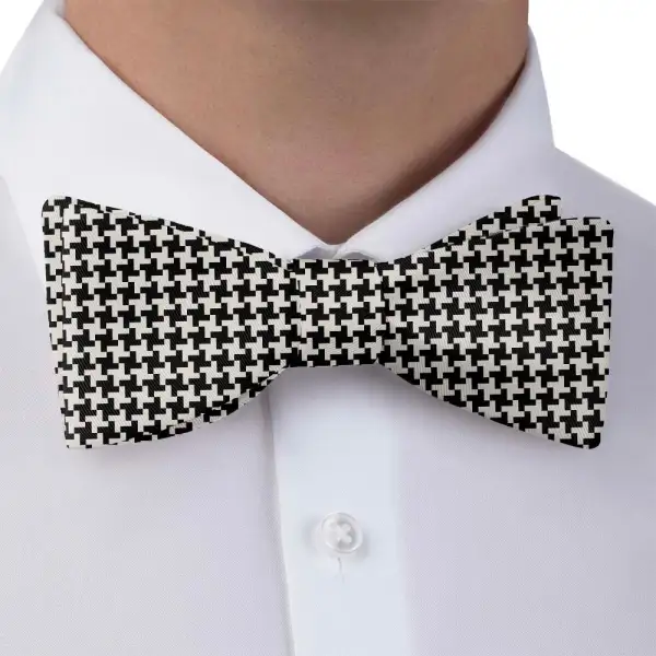 Puppytooth Pattern Bow Tie