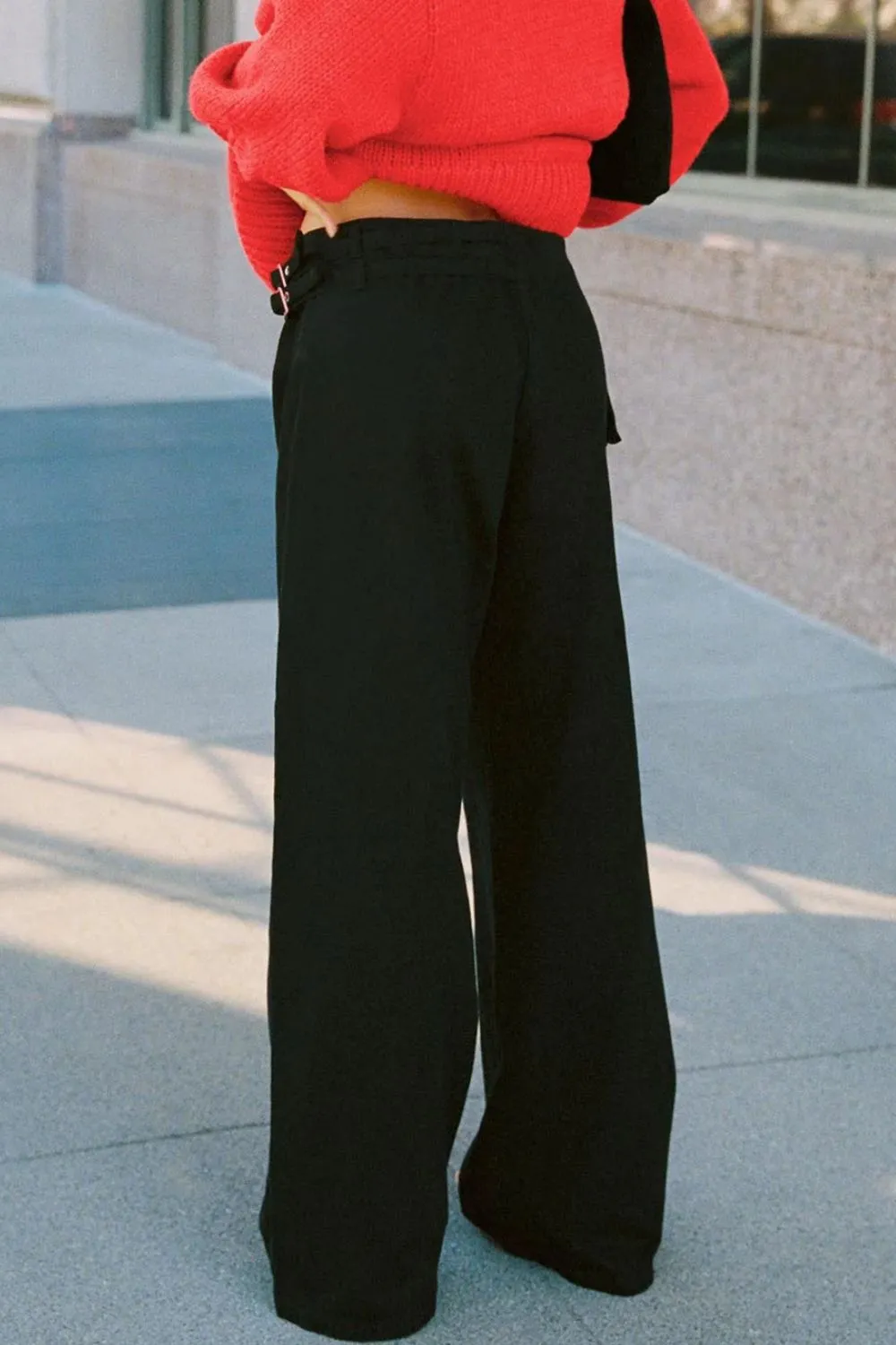 Pocket Detail Tiered Denim Jeans