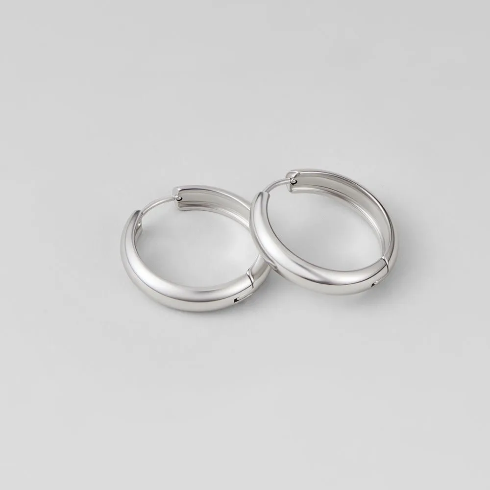 Stainless Steel Classic Hoop Earrings