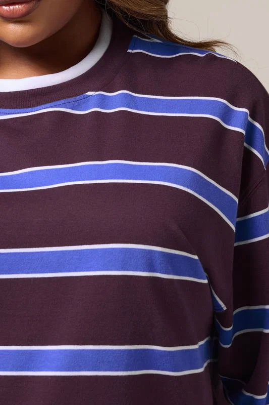 Purple Stripe 2-In-1 Sweatshirt detail 3