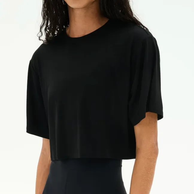 Oversized Cropped Jersey Tee