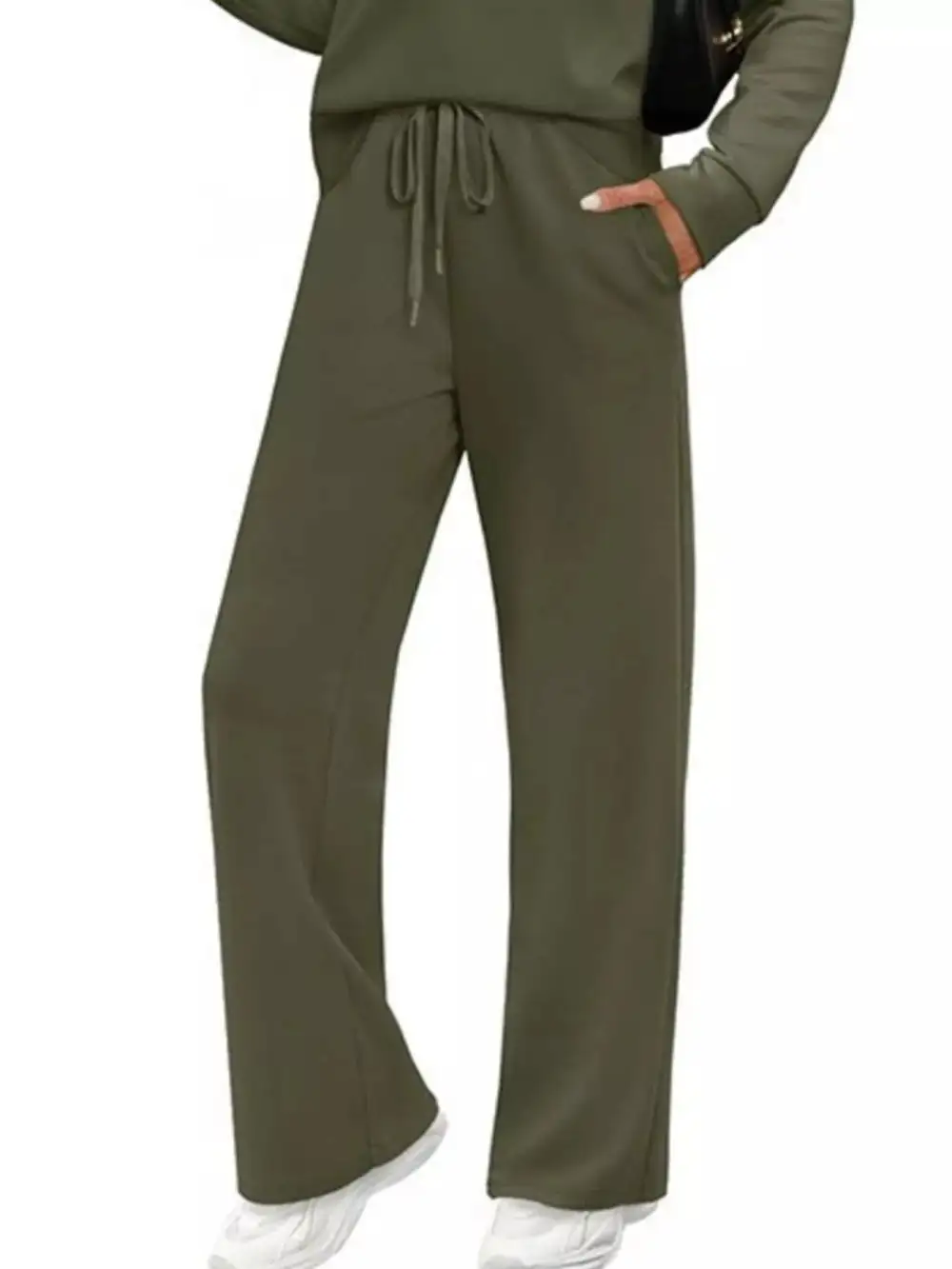 Full Size Long Sleeve Round Neck Top and Pants Set Plus Size