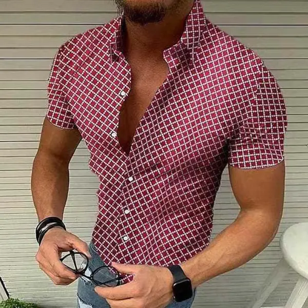 Printed Woven Textured Shirt