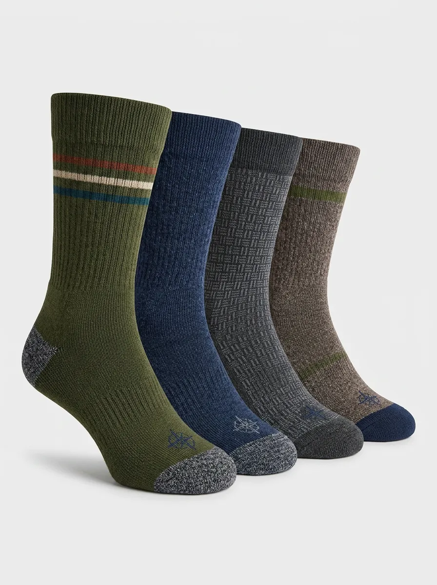 Everyday Outdoor Men's Four-Pair Long Socks