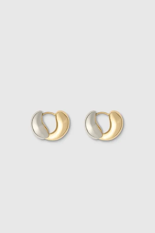 Gold Polished Huggie Earrings