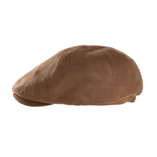 Faux Leather Ivy Newsboy Cap
