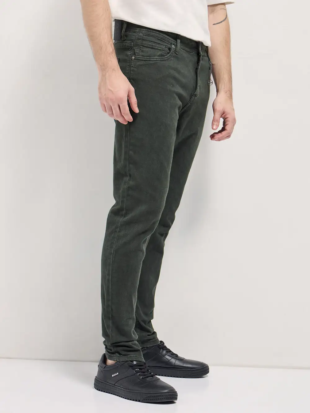 Sport Styled Stretch Pocket Cotton Jeans