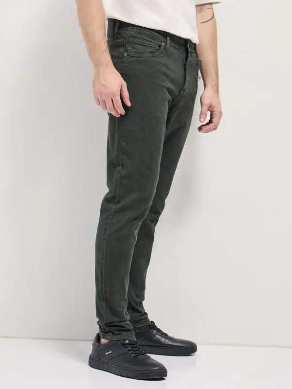Sport Styled Stretch Pocket Cotton Jeans