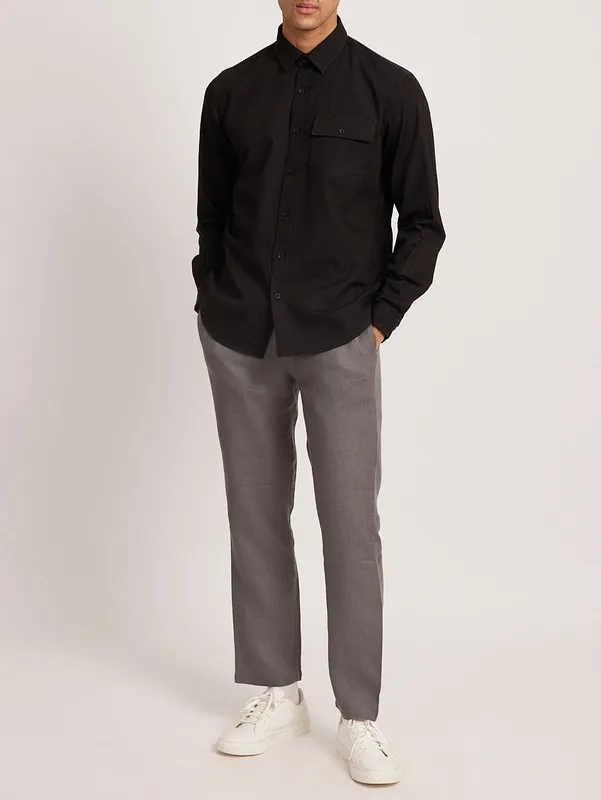 Slate Gray Linen Easy Pants