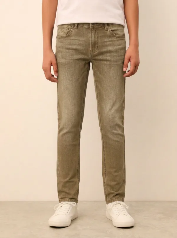 Men's Casual Blue Denim Slim-Fit Stretch Jeans