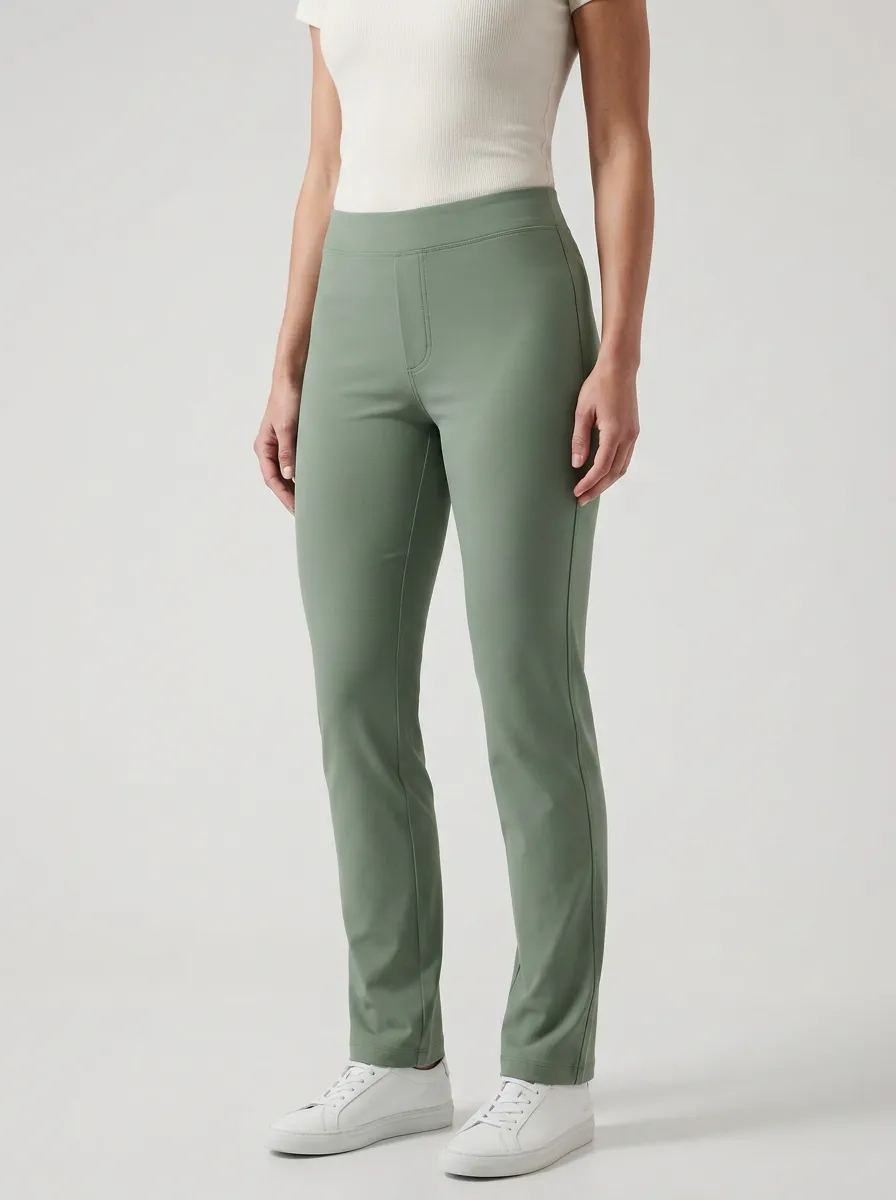Comfort-Look Mid-Rise Stretch Women's Stretch Mid-Rise Pants