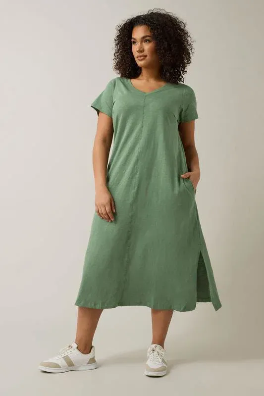 Avocado Green Premium Cotton Dress