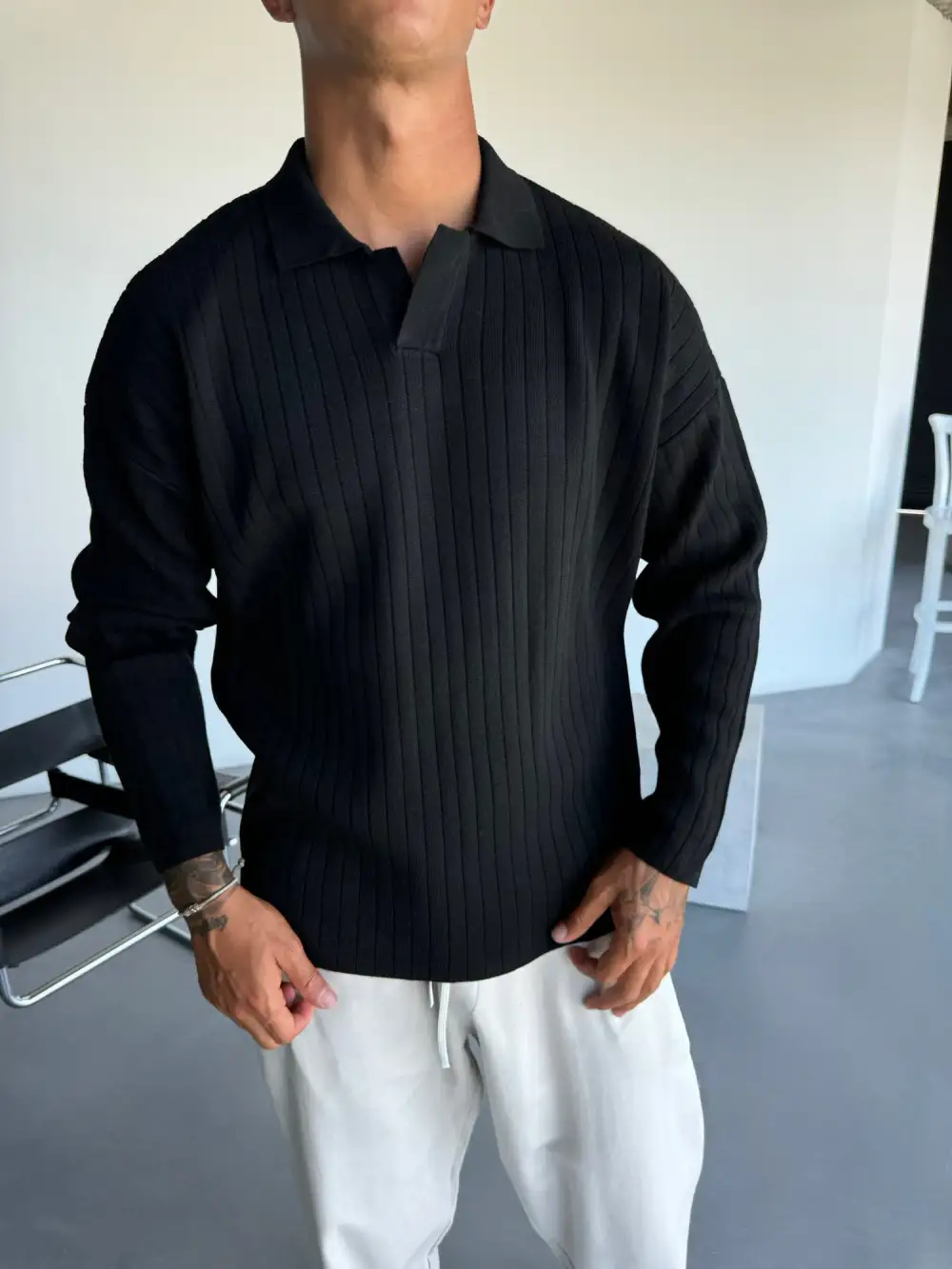 Streetwear Relaxed Knit Sweatshirt