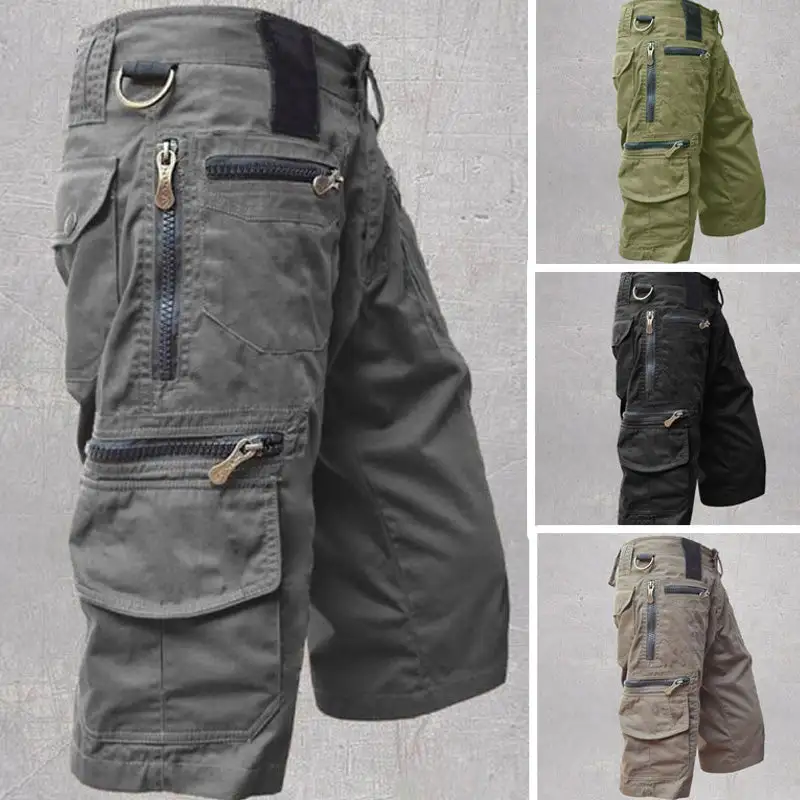 Men's Urban Easy Fit Utility Cargo Shorts for Daily Wear