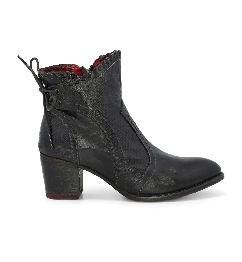 Back-Lace Side-Zip Ankle Boots