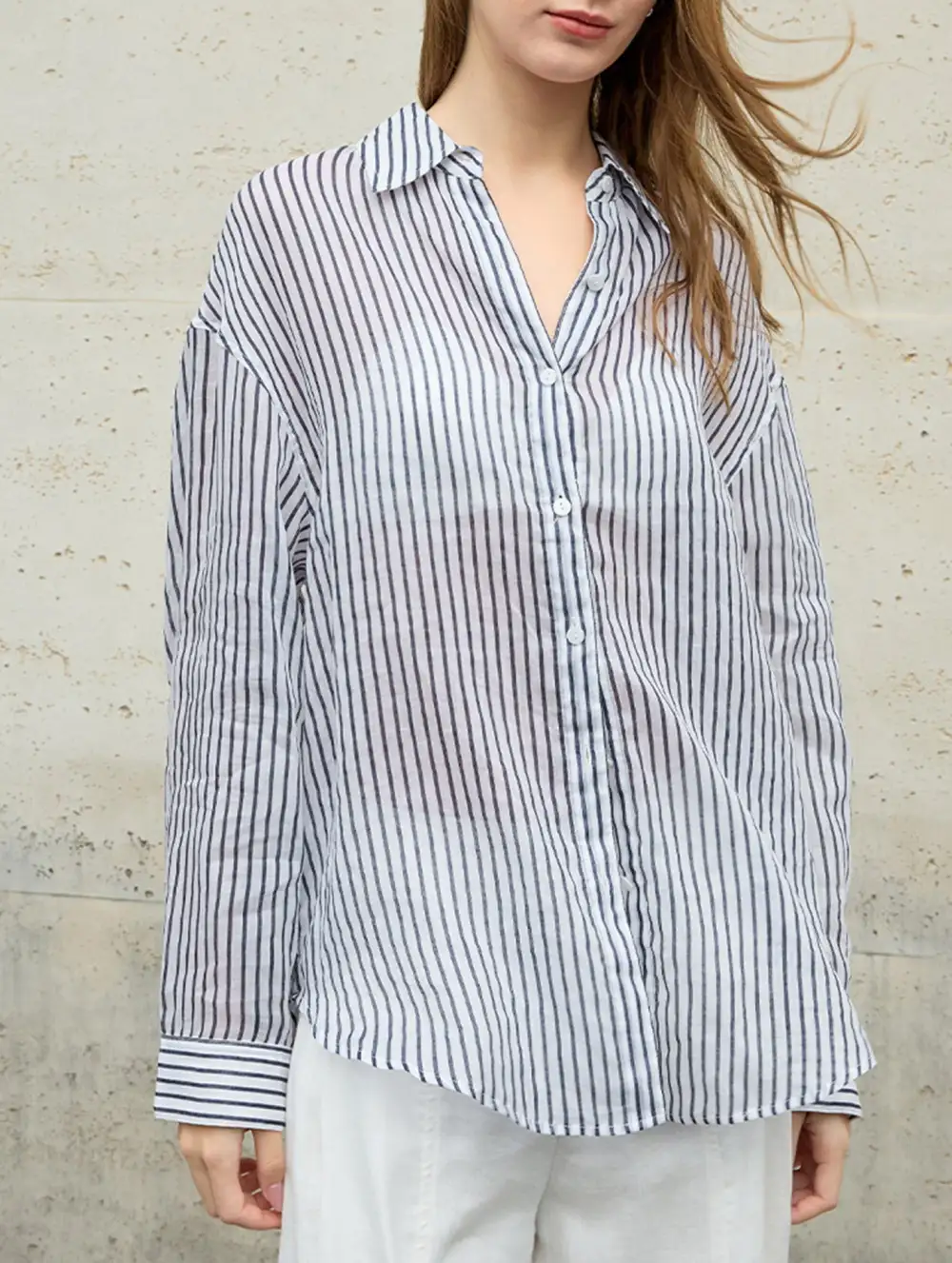 Ramie Striped Lightweight Top