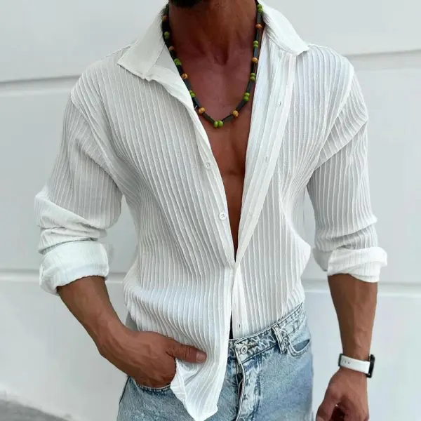 Striped Utility Pocket Shirt