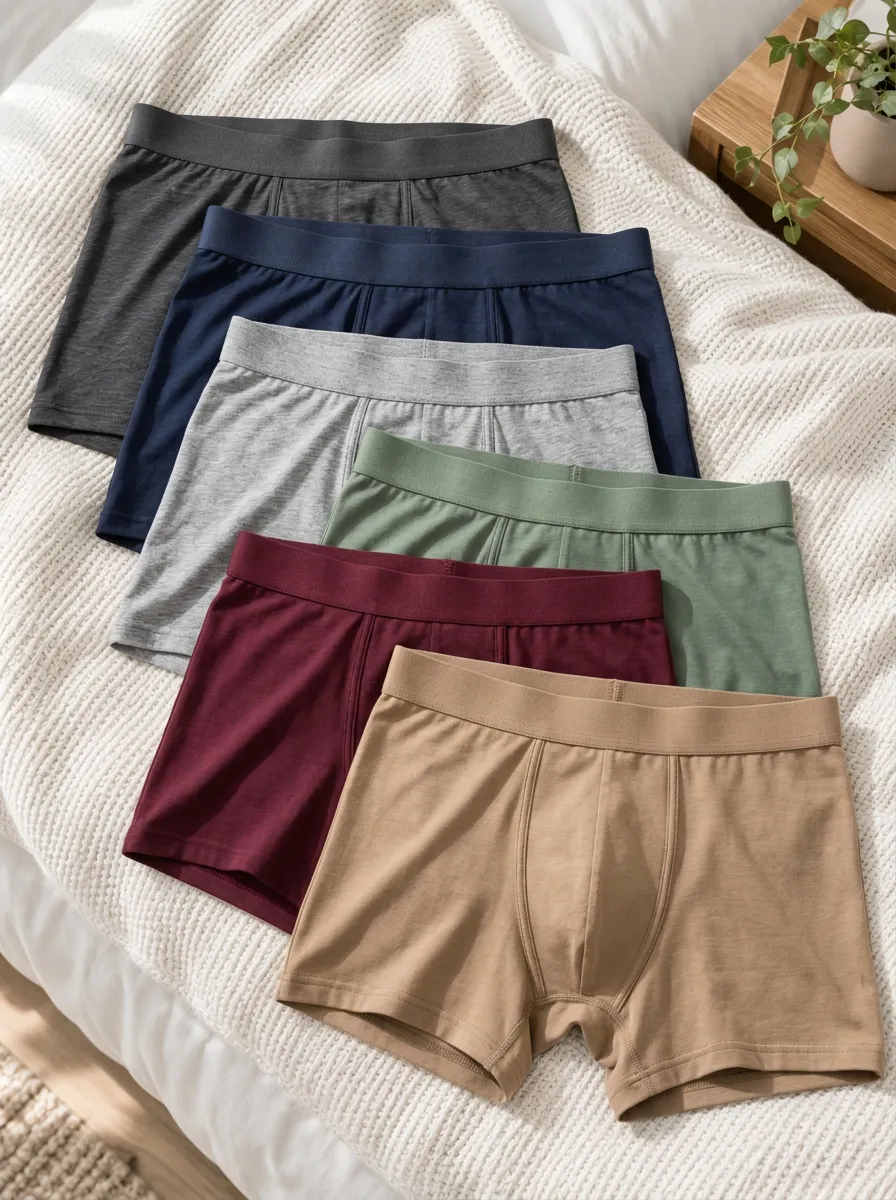 Men's Modern Rotation Basic Cotton Boxer Briefs Set