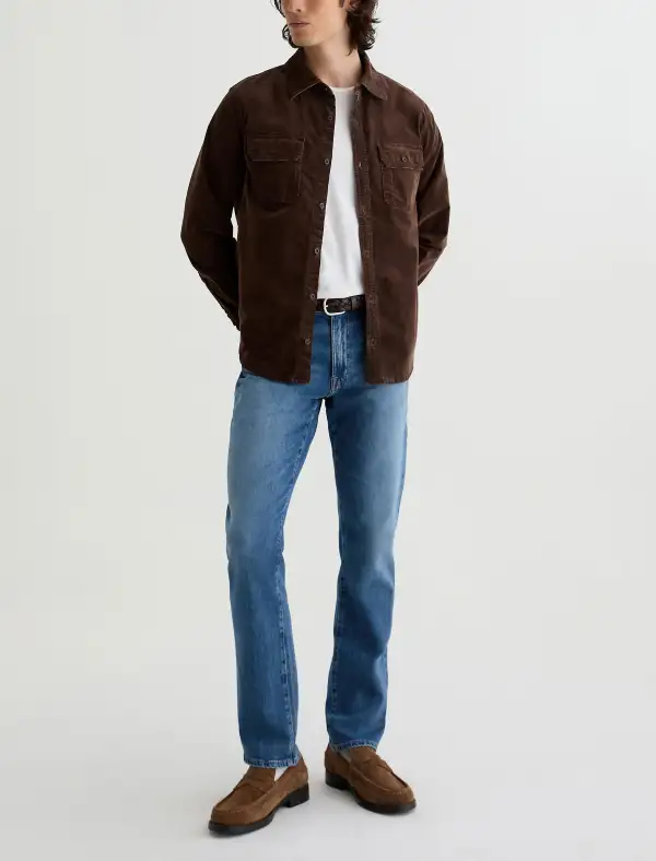 Men's Straight Mid Rise Zip Fly Jeans