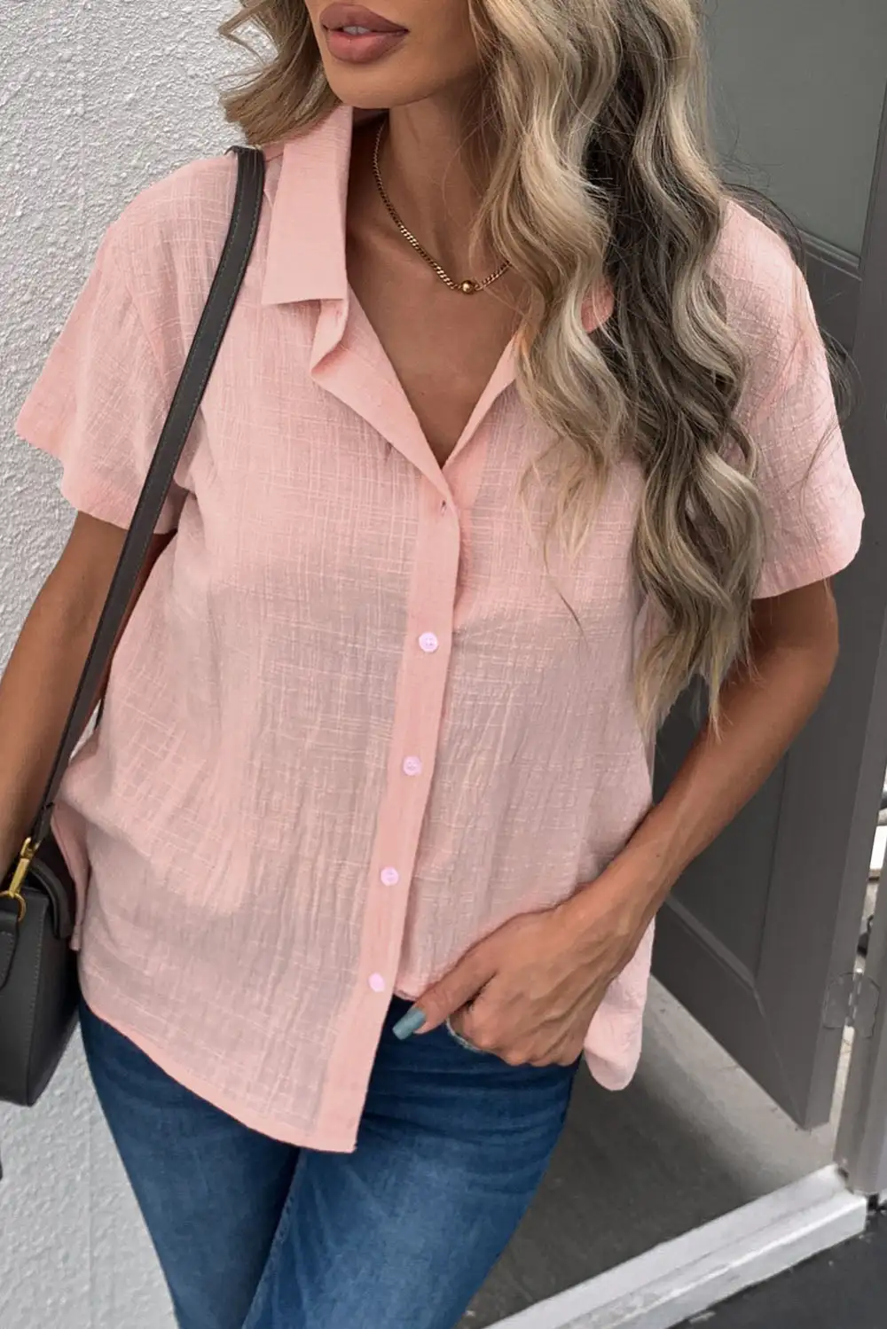 Textured Short Sleeve Shirt