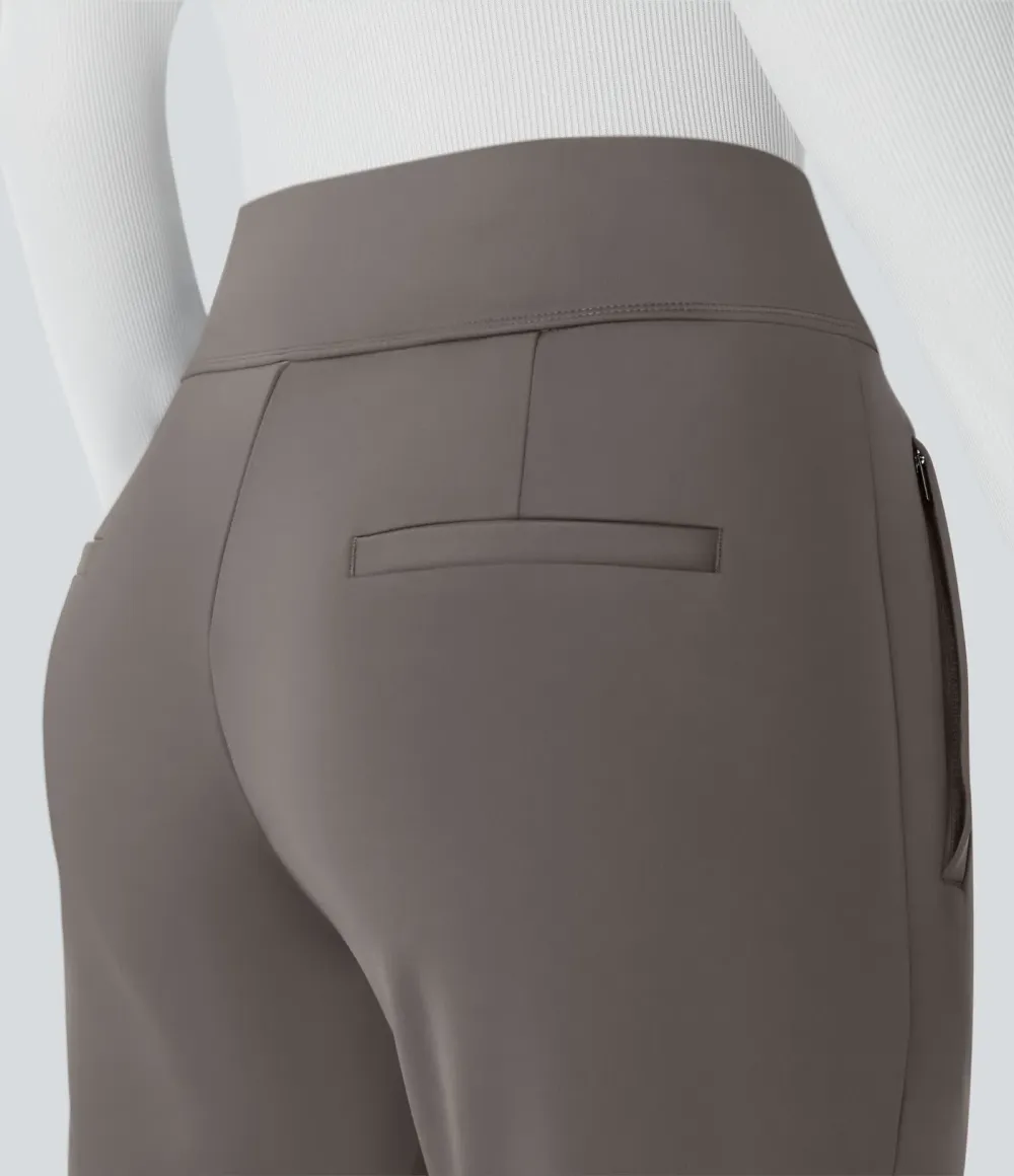  DayStretch Mid Rise Side Zipper Pocket Work Flare Pants