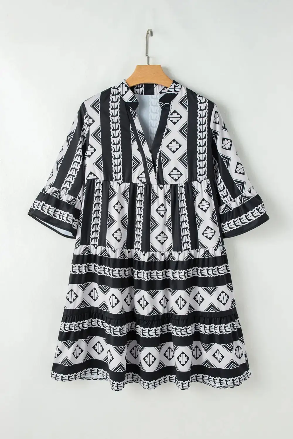 Tie Detail Tiered Dress