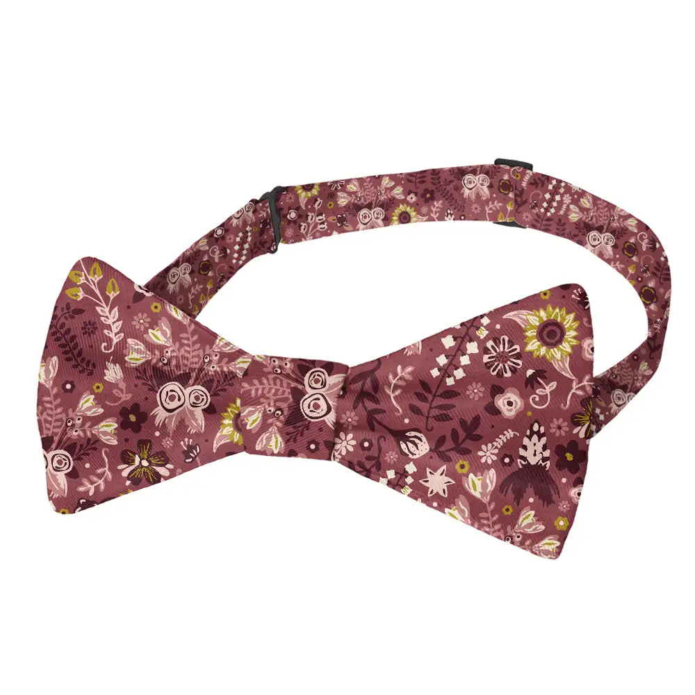 Spring Garden Floral Motif Bow Tie