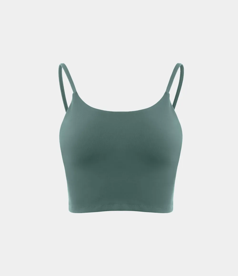 Basic Padded Workout Cropped Tank Top