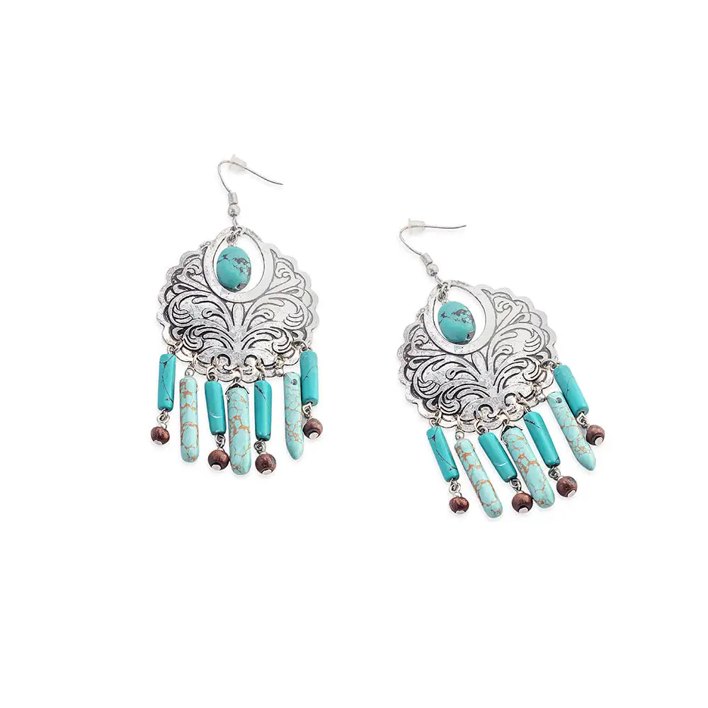 Framed Curved Artful Statement Earrings