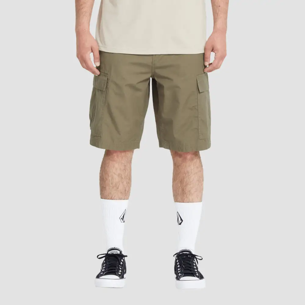 Loose Fit Ripstop Chino Cargo Shorts