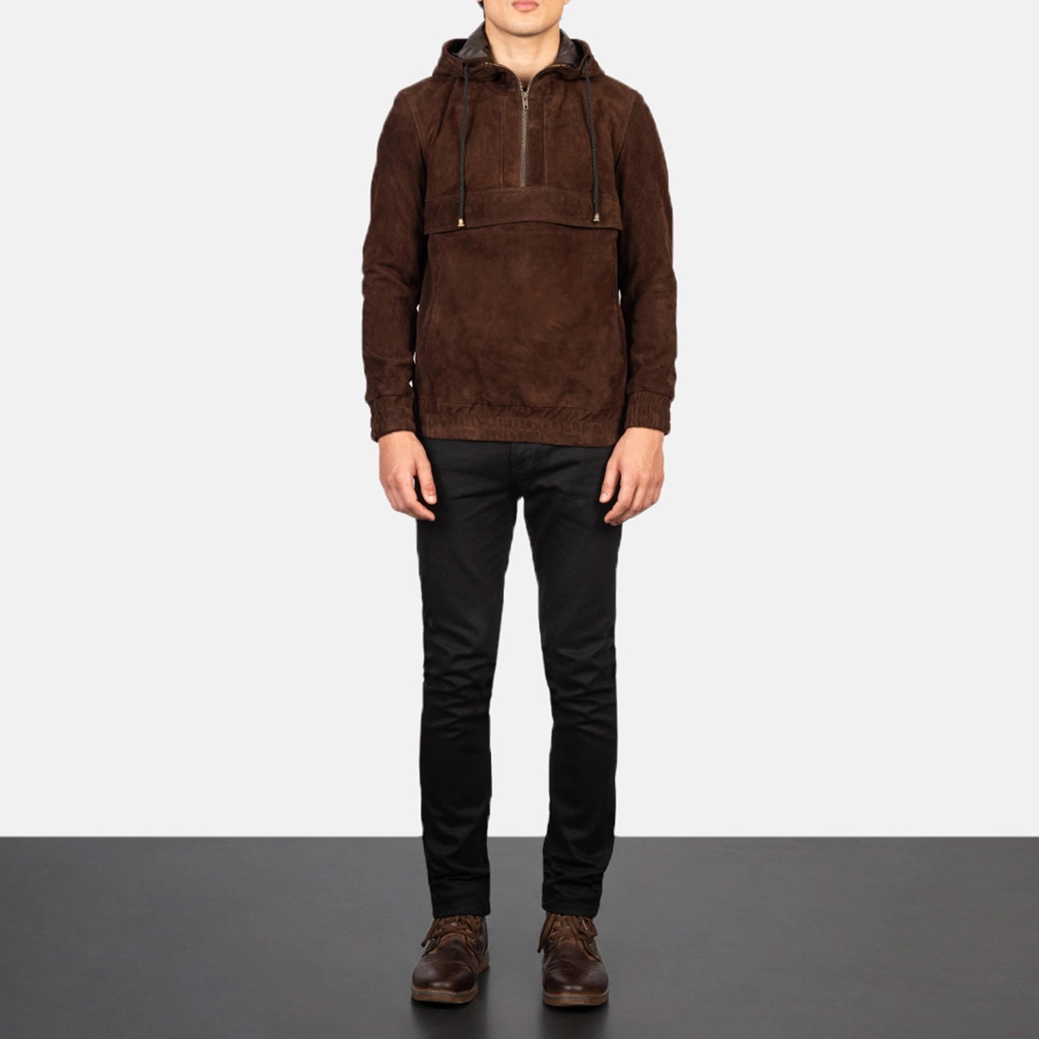 Men's Classic Hooded Suede Jacket