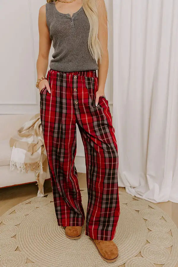 The Charlie High Waist Plaid Pants