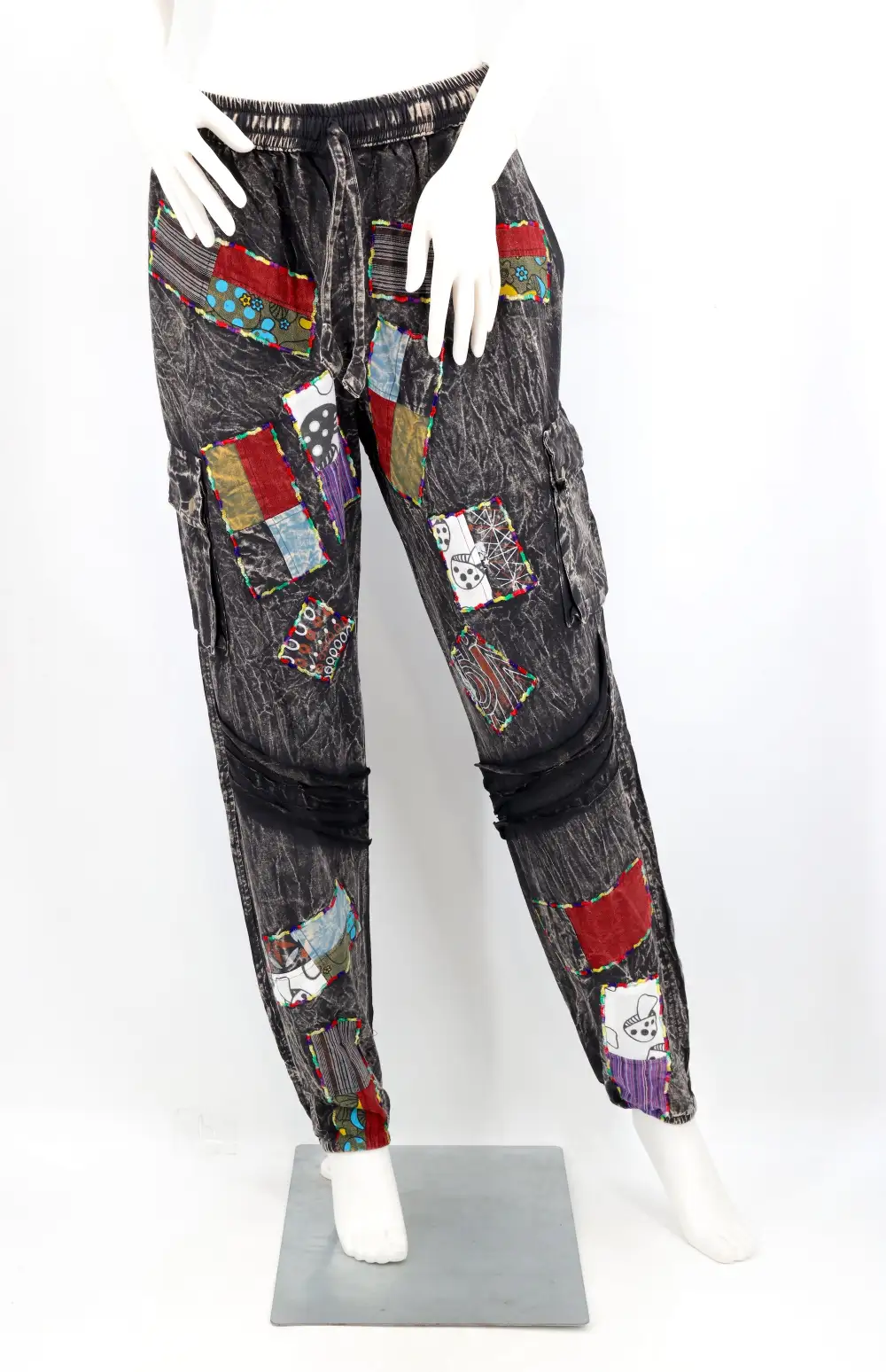 Women's Refined Harem Cargo Patchwork Pants