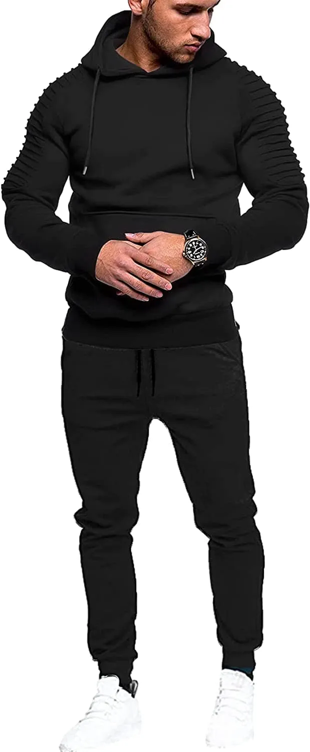 Hoodie Jogging Athletic Suits Two Piece Set