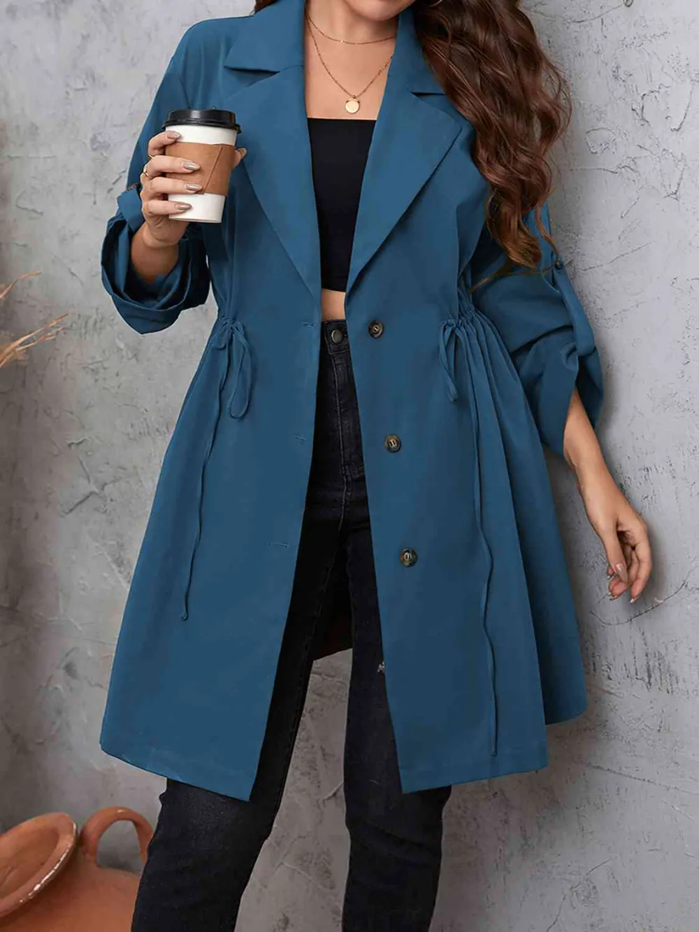 Nina'S Plus Size Lapel Collar
