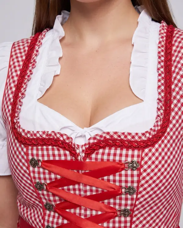 Women's Plaid Ruffled Dress