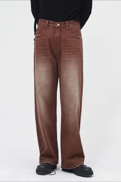 Everyday Wide Leg Pocketed Denim Jeans