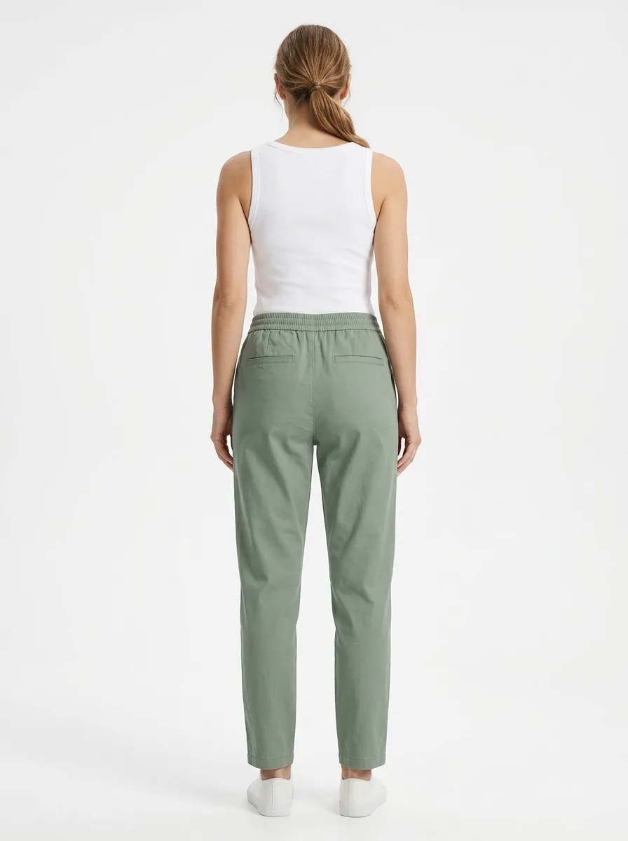 Women's Mountain Embroidered Elastic Waist Utility Trousers